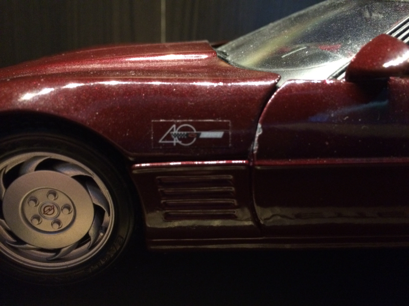 40th Anniversary ZR-1 sticker on the side